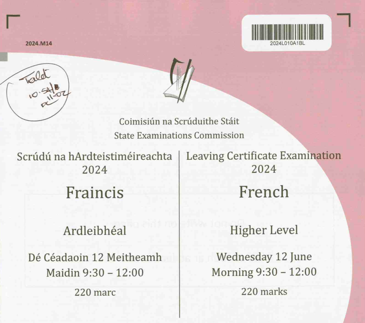 French Paper LC 2024 (Grade 100%)